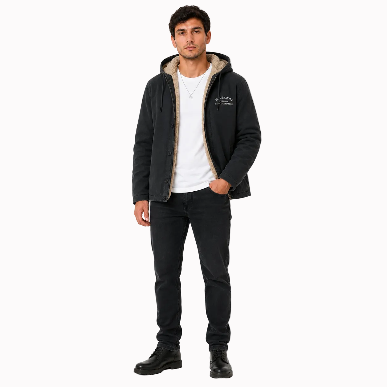 Jaqueta Bomber Masculina Parka de Lã Lemartine