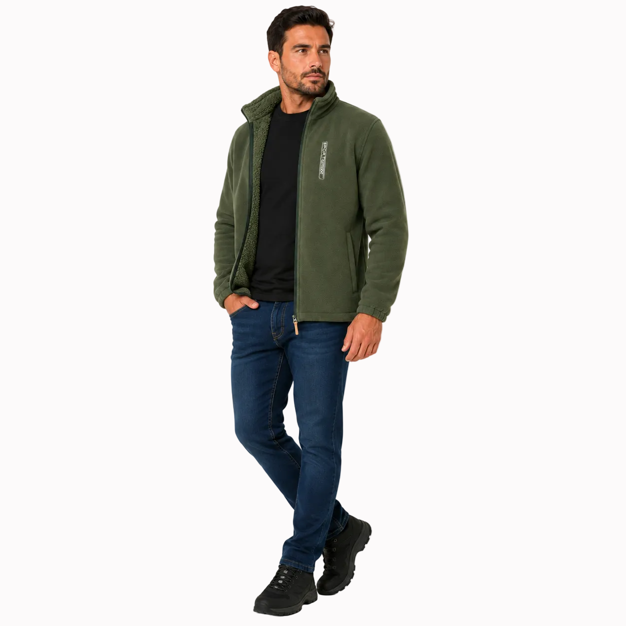 Jaqueta Masculina Fleece de Lã Térmica Lemartine