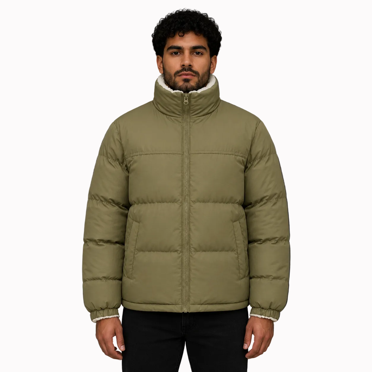 Jaqueta Masculina Puffer 2 em 1 Reversível Andes Lemartine