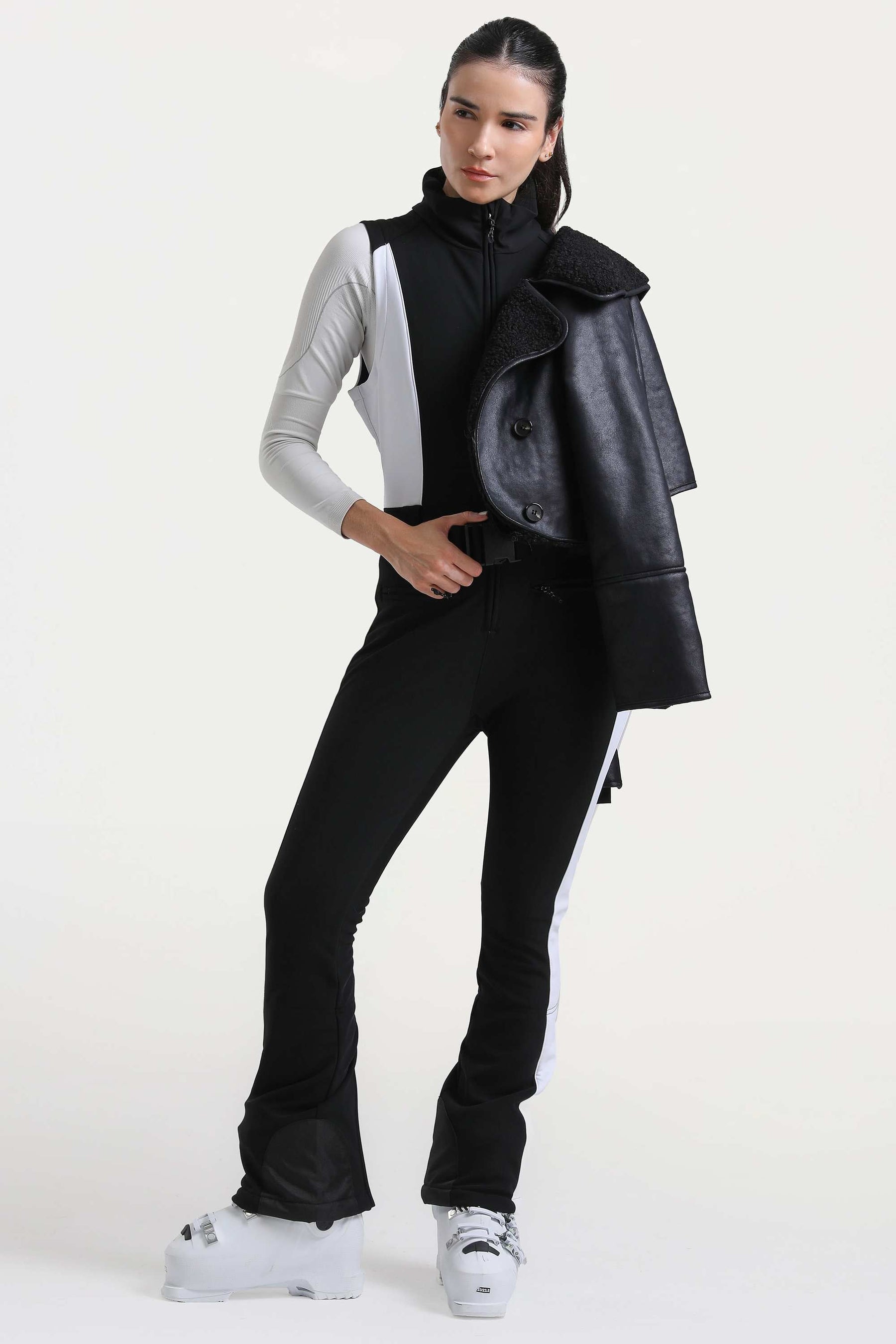 Macacão de Ski Feminino Slim-fit Cozy + Jaqueta Sherpa Lemartine