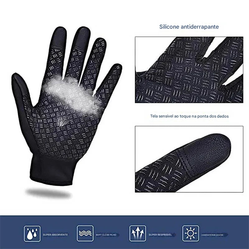 Luva de Inverno com Zíper Touchscreen Lemartine