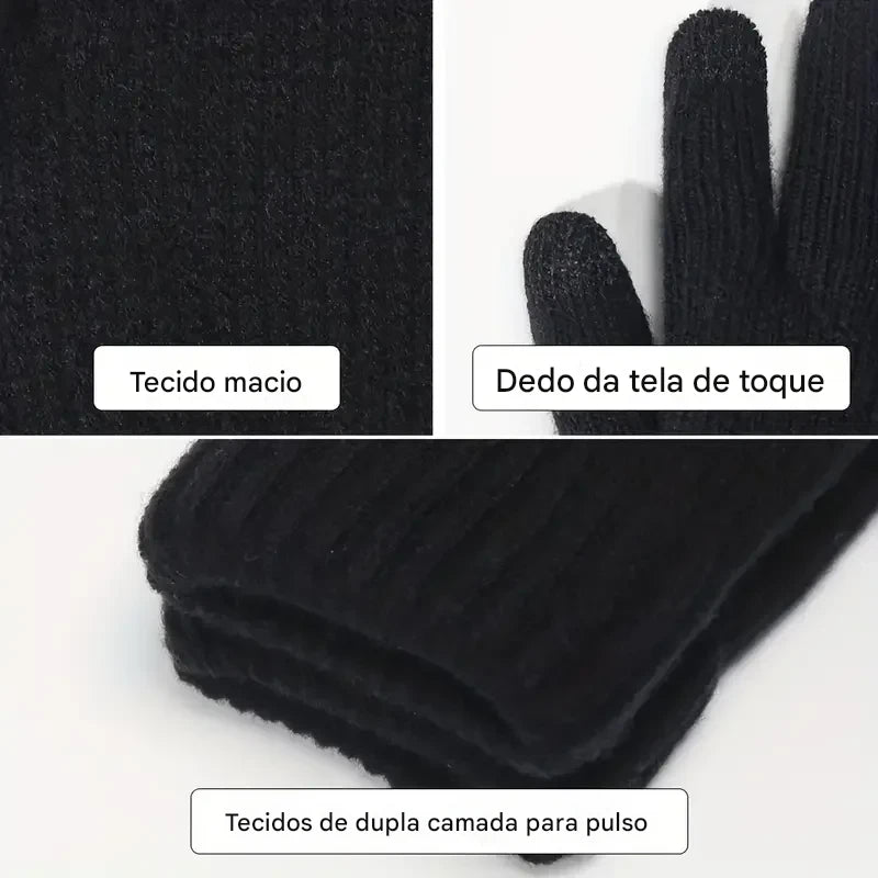 Luva Térmica de Malha Touchscreen Basic Lemartine