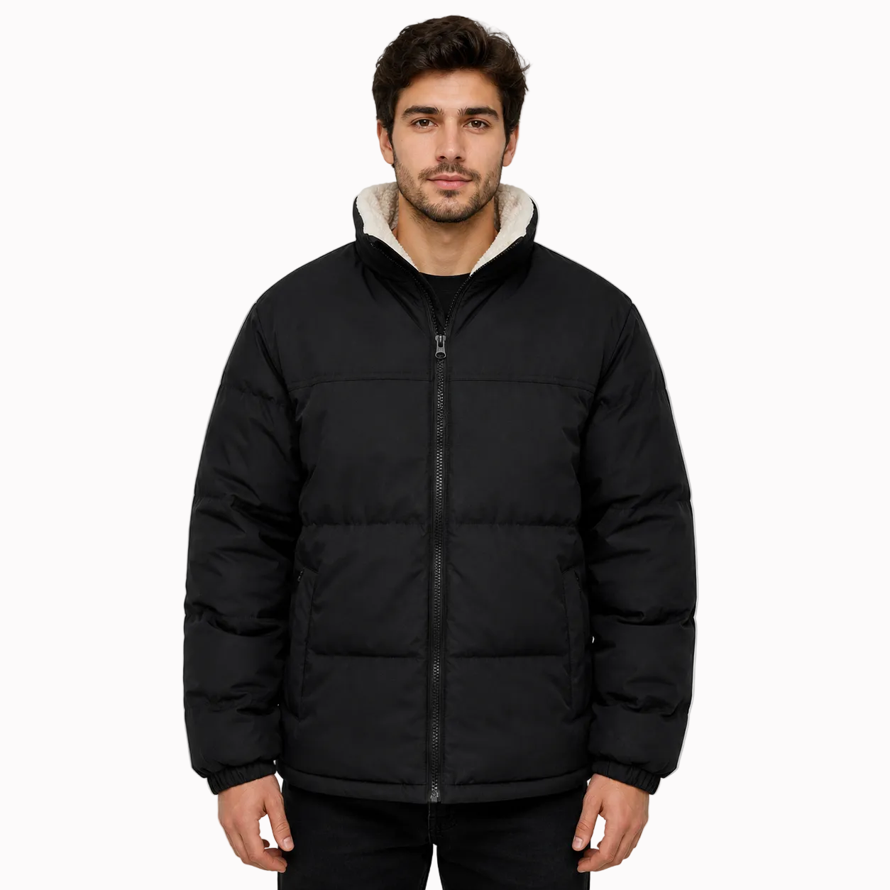 Jaqueta Masculina Puffer 2 em 1 Reversível Andes Lemartine