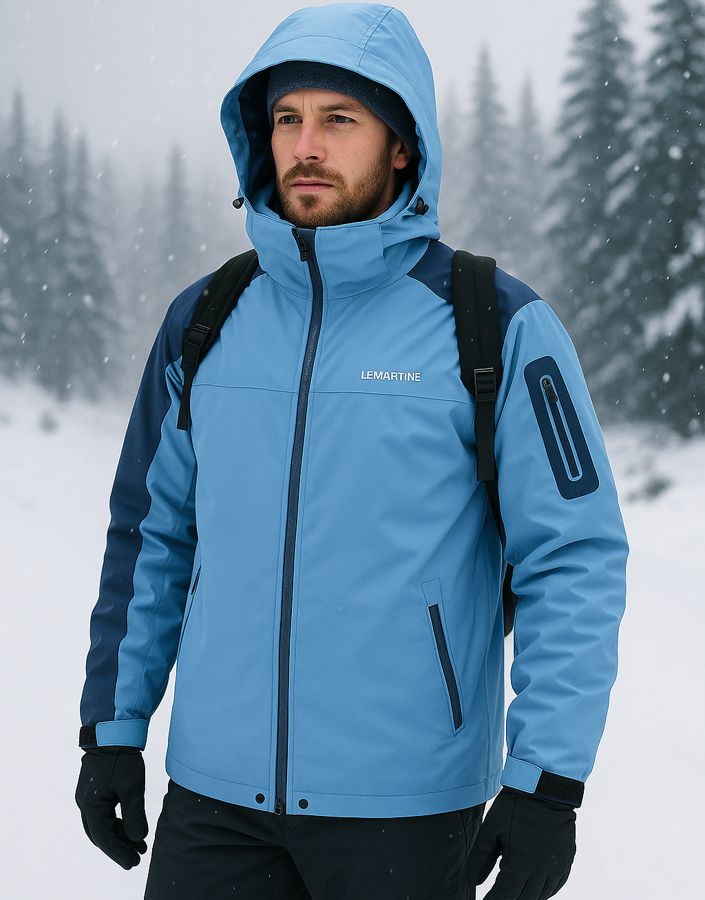Jaqueta Masculina 3 em 1 Impermeável Snow Lemartine