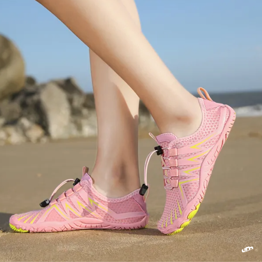 Sapato Aquático Barefoot Ultra Leve Unissex Lemartine Rosa