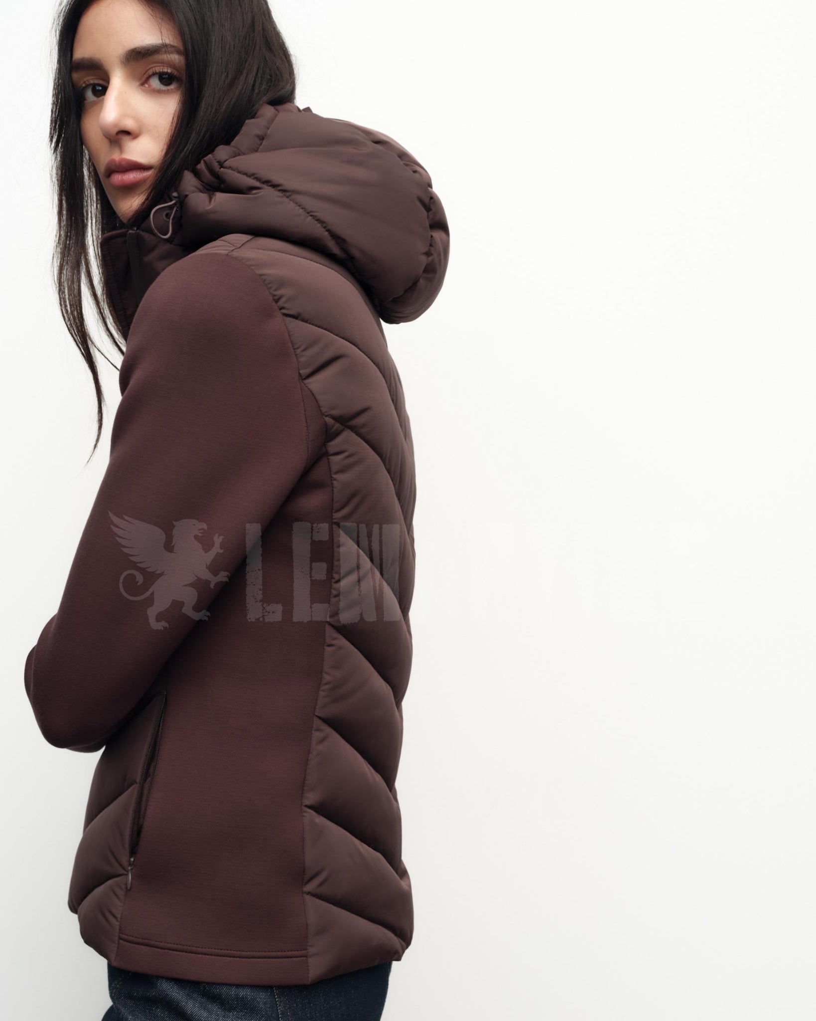 Jaqueta Acolchoada Feminina Marrom Fahart | Lemartine