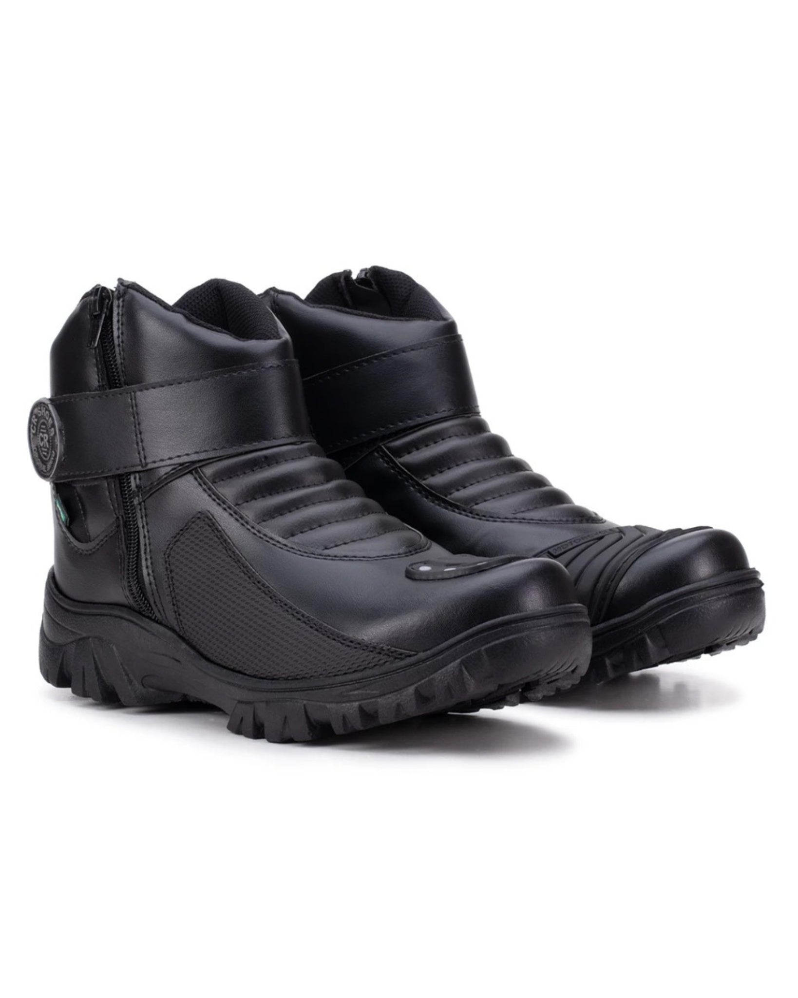 Bota Coturno Militar Motociclista Trilha Ziper Lateral  | Lemartine