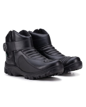 Bota Coturno Militar Motociclista Trilha Ziper Lateral  | Lemartine