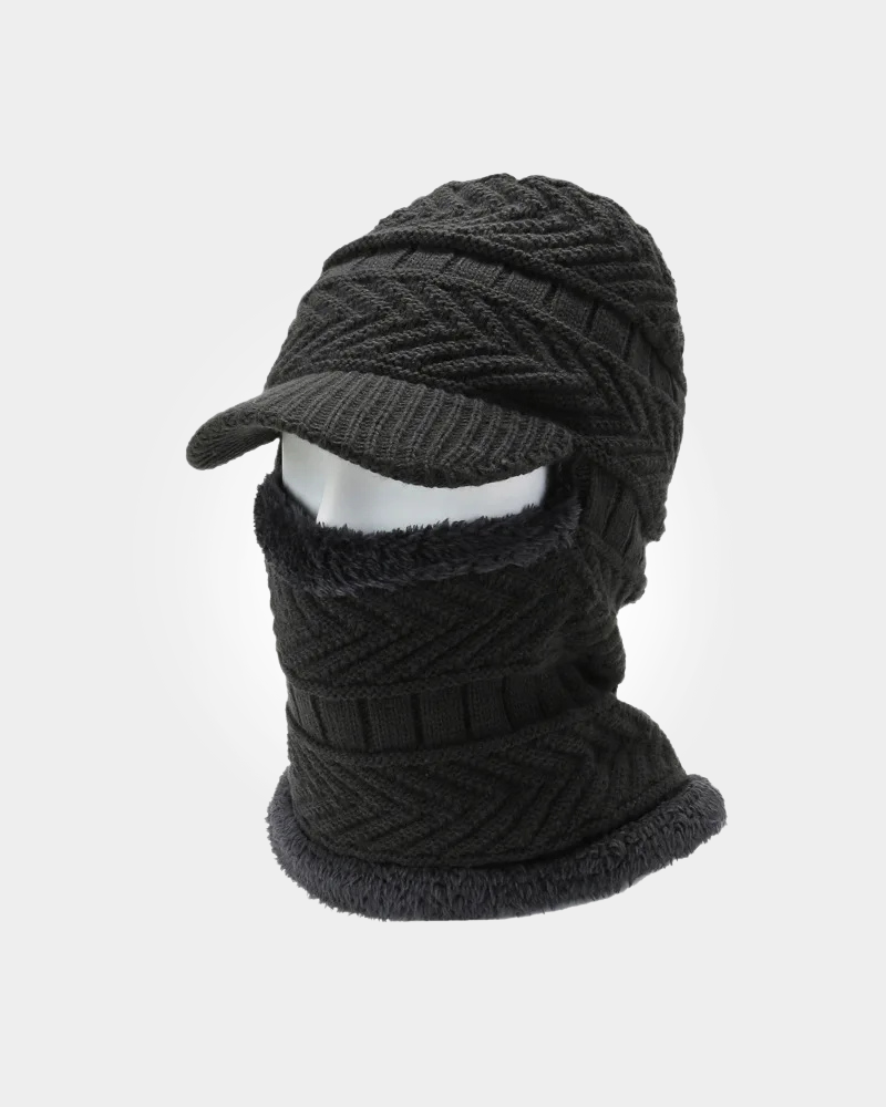 Chapéu de inverno cachecol de lã boné balaclava Lemartine