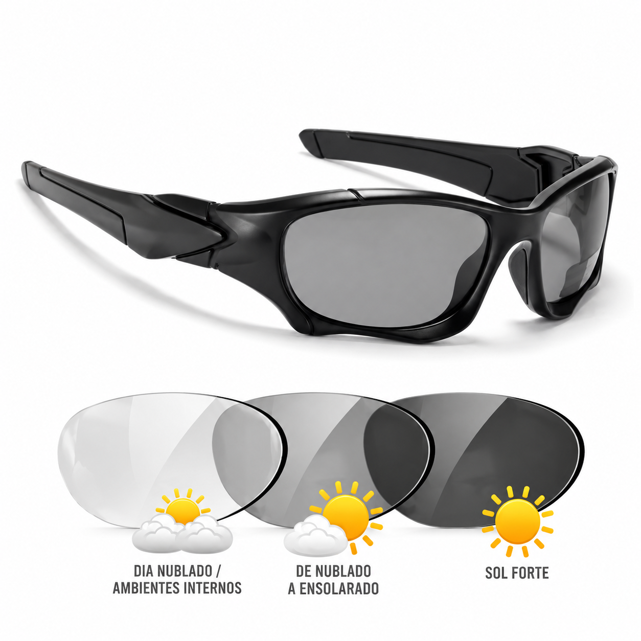 Óculos de Sol Militar Polarizado UV400 Lemartine