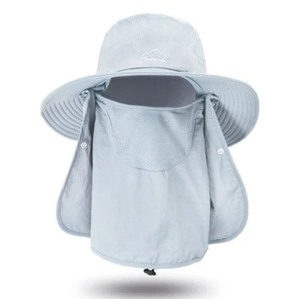 Chapéu de Pesca e Trilhas com Proteção Facial Removível UPF 50+ Lemartine