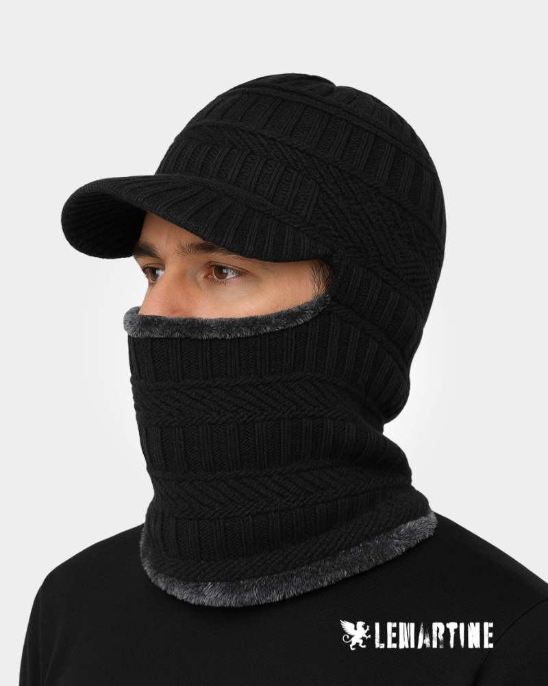 Chapéu de inverno cachecol de lã boné balaclava Lemartine