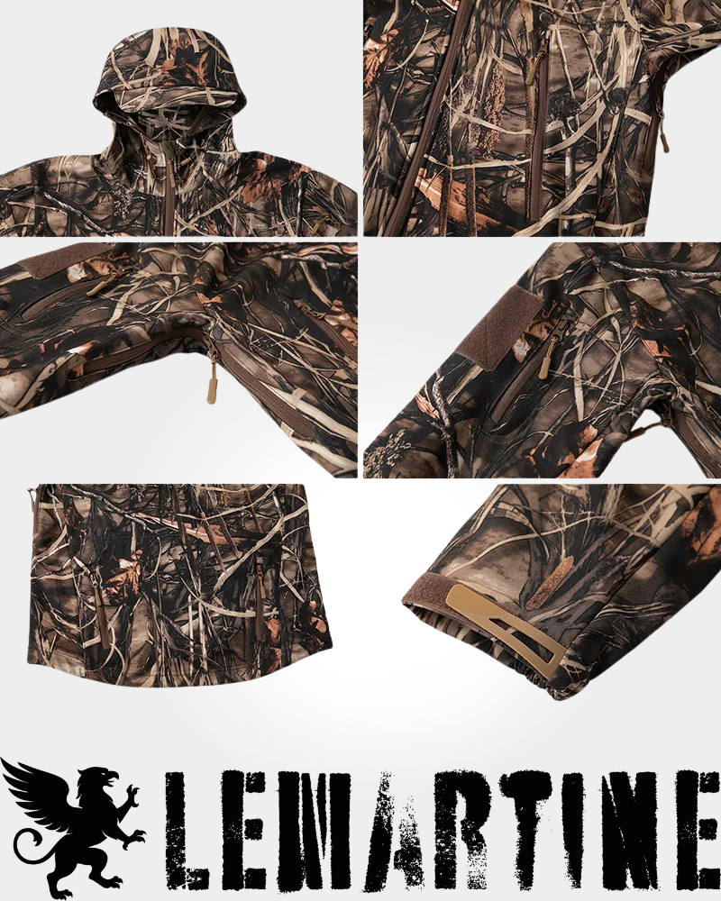 Jaqueta Tática Masculina Camuflada com Capuz Lemartine