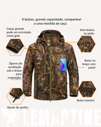 Jaqueta Tática Masculina Camuflada com Capuz Lemartine