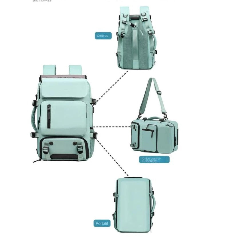 Mochila Grande Multifuncional Viagem Bolsa Mala Impermeável | Lemartine