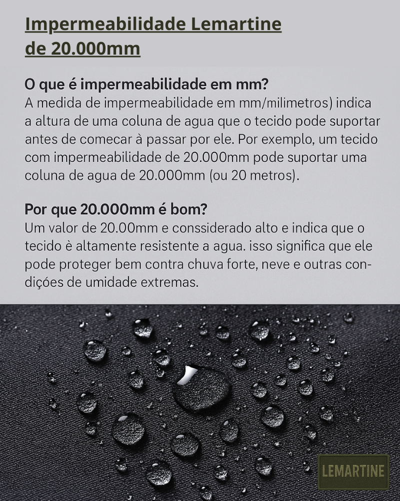 Jaqueta Tática Masculina Impermeável Lemartine
