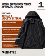 Jaqueta 3 em 1 Outdoor Térmica Impermeável Lemartine