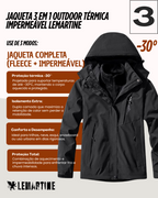 Jaqueta 3 em 1 Outdoor Térmica Impermeável Lemartine