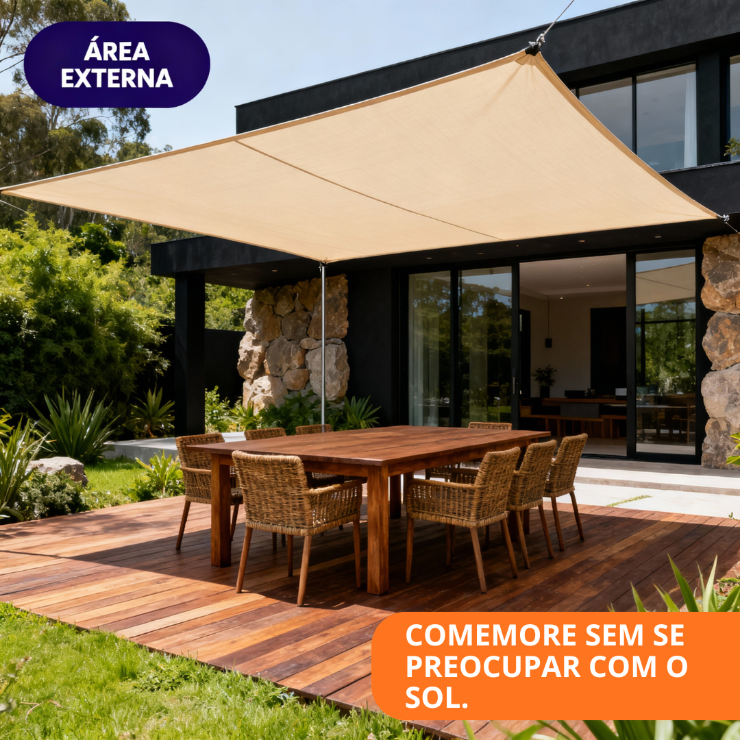 Toldo Portátil Impermeável com Proteção Solar [GRÁTIS KIT DE CORDAS] | Lemartine