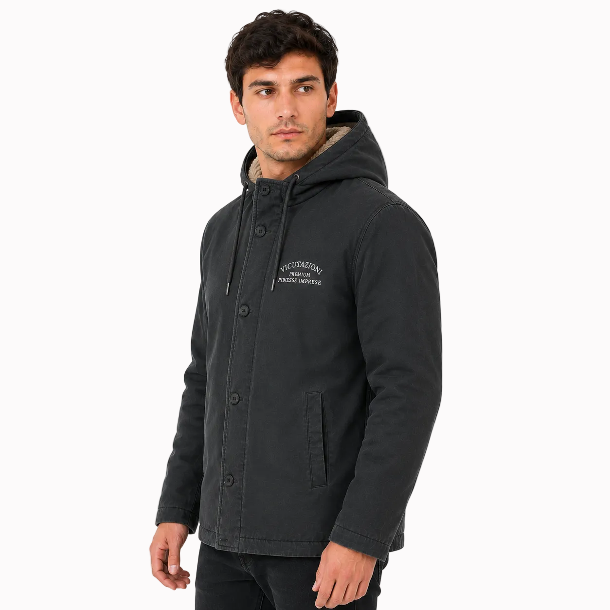 Jaqueta Bomber Masculina Parka de Lã Lemartine