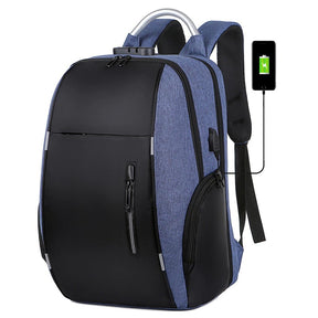 Mochila Notebook Anti Furto Alça Impermeável Reforçada Cadeado Saida Cabo Aux Usb Fone Ouvido | Lemartine