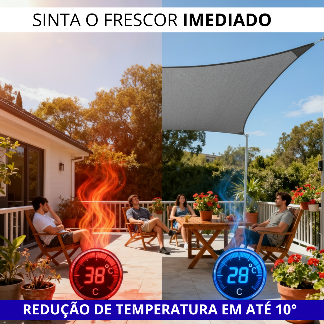 Toldo Portátil Impermeável com Proteção Solar [GRÁTIS KIT DE CORDAS] | Lemartine