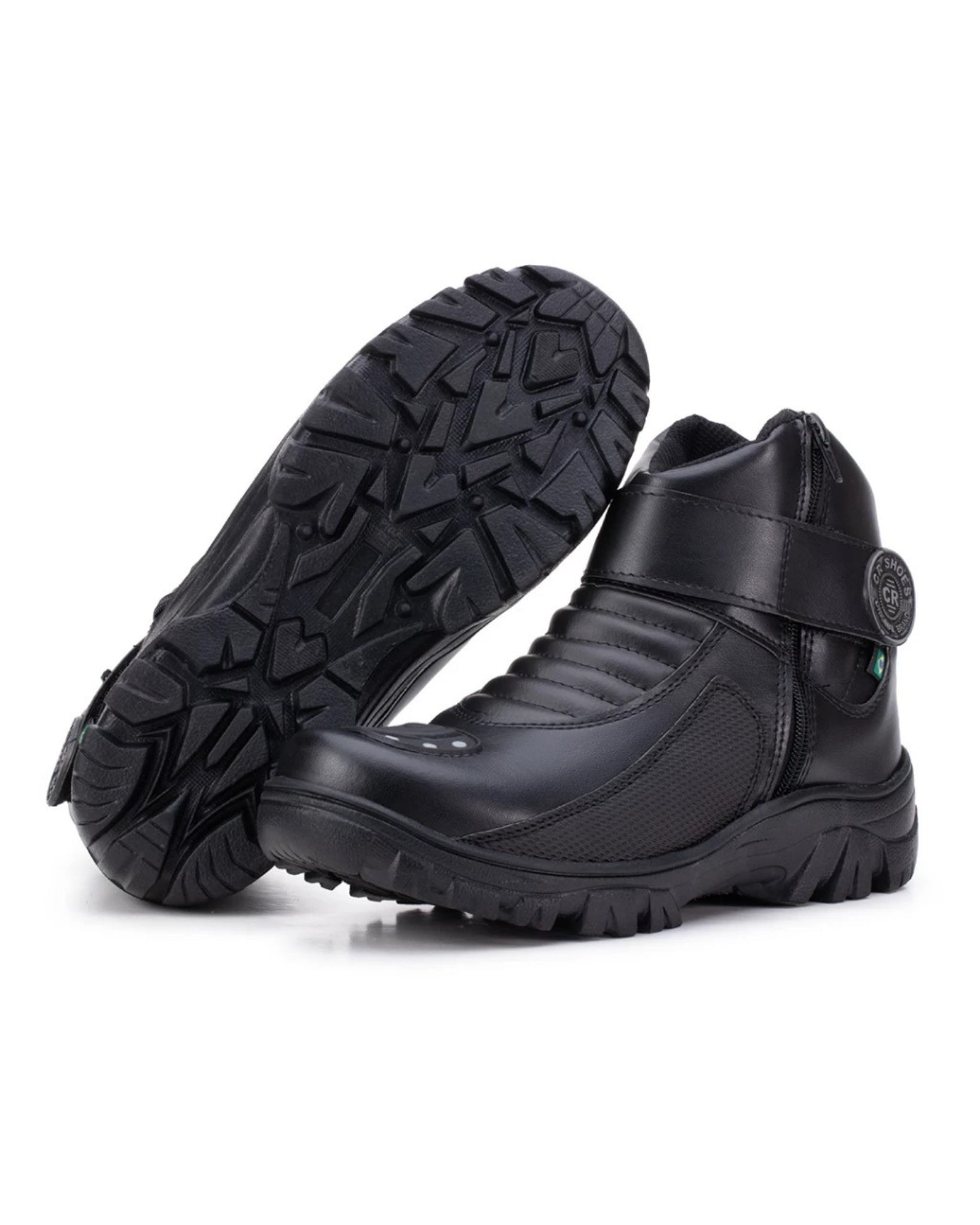Bota Coturno Militar Motociclista Trilha Ziper Lateral  | Lemartine