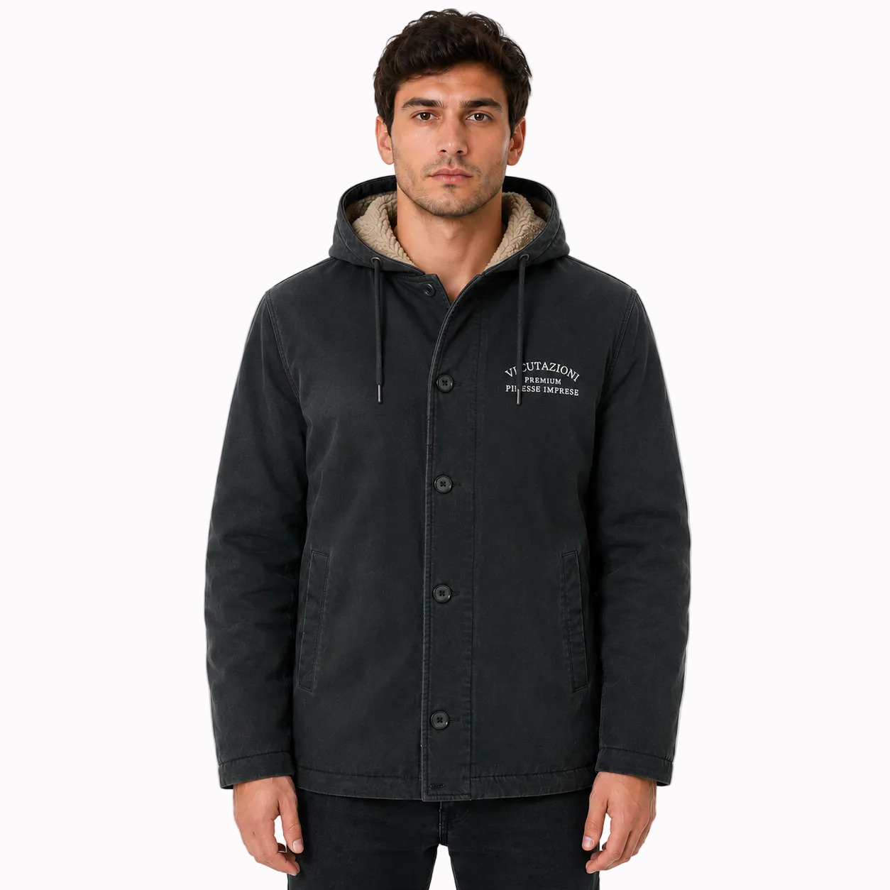 Jaqueta Bomber Masculina Parka de Lã Lemartine