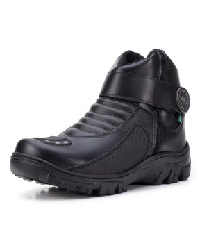 Bota Coturno Militar Motociclista Trilha Ziper Lateral  | Lemartine