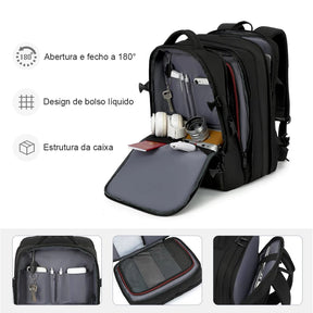 Mochila de Viagem Masculina e Feminina Impermeável e Reforçada | Lemartine