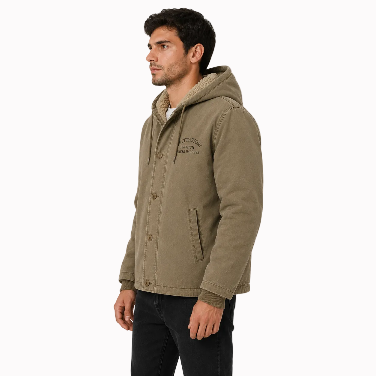 Jaqueta Bomber Masculina Parka de Lã Lemartine