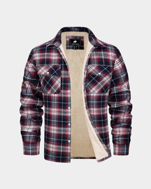 Jaqueta Masculina Xadrez Casual Forrada com Lã Lemartine