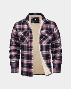 Jaqueta Masculina Xadrez Casual Forrada com Lã Lemartine