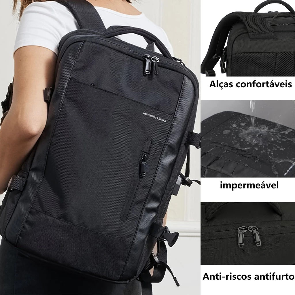 Mochila de Viagem Masculina e Feminina Impermeável e Reforçada | Lemartine