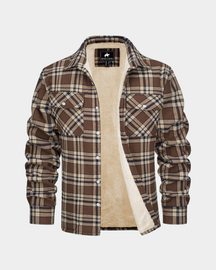 Jaqueta Masculina Xadrez Casual Forrada com Lã Lemartine