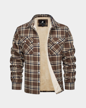 Jaqueta Masculina Xadrez Casual Forrada com Lã Lemartine