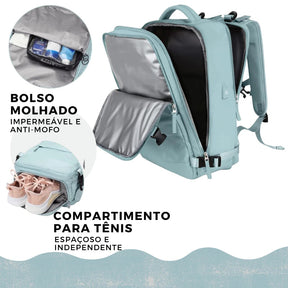 Mochila Expansível Masculina e Feminina Impermeável Reforçada | Lemartine