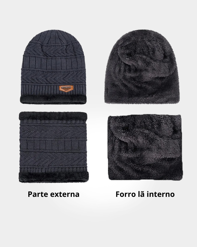 Gorro e Protetor de Pescoço de Lã Lemartine
