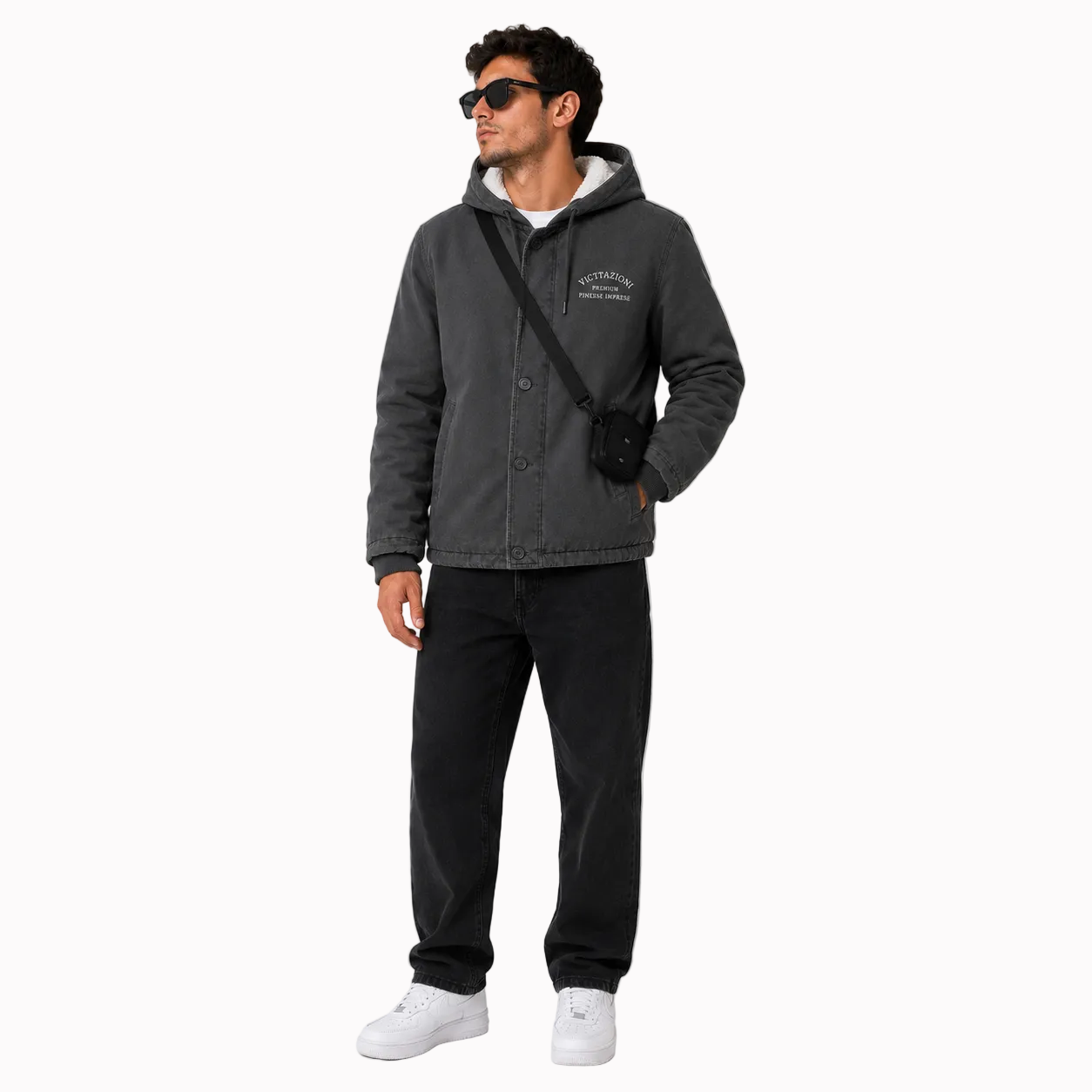 Jaqueta Bomber Masculina Parka de Lã Lemartine