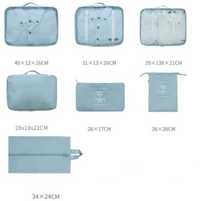 Kit 7 Pecas Bolsa Organizadoras Para Mala Roupas Bagagem Viagem | Lemartine