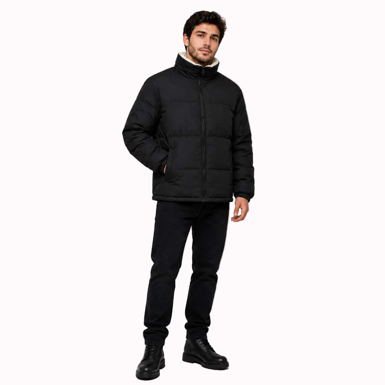 Jaqueta Masculina Puffer 2 em 1 Reversível Andes Lemartine