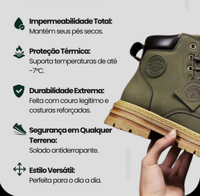 Bota Masculina Impermeável Solado Antiderrapante | Lemartine
