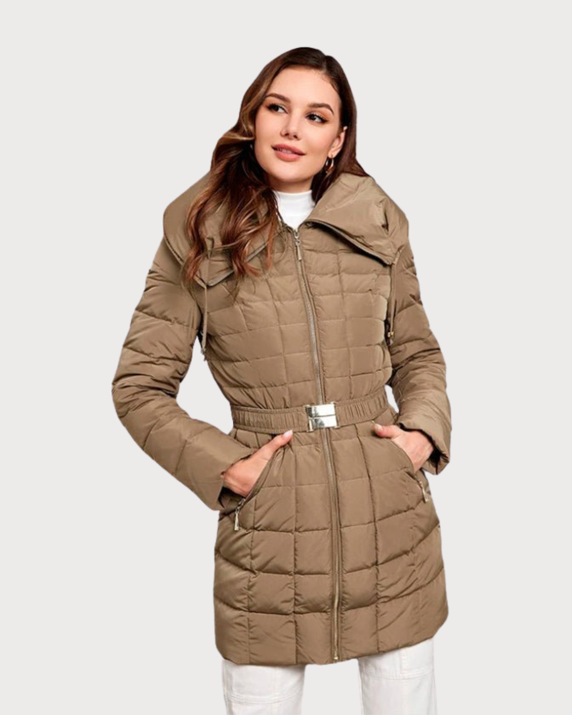 Jaqueta Feminina Parka de Inverno Flor Lemartine
