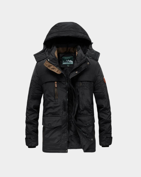 Jaqueta Masculina de Inverno com Capuz Forrada com Lã Lemartine