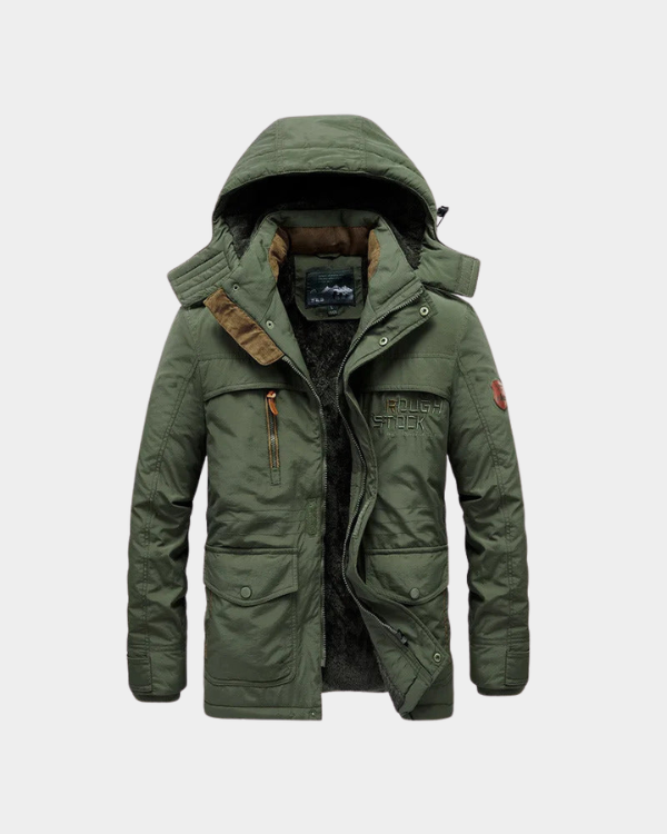 Jaqueta Masculina de Inverno com Capuz Forrada com Lã Lemartine