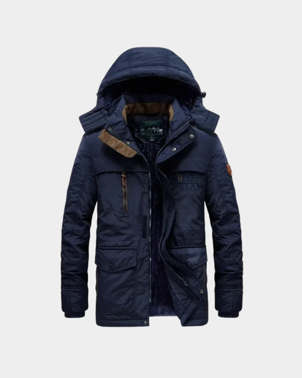 Jaqueta Masculina de Inverno com Capuz Forrada com Lã Lemartine