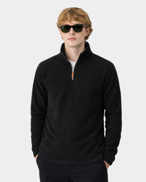 Jaqueta Fleece Gola Alta com Zíper Lemartine Money