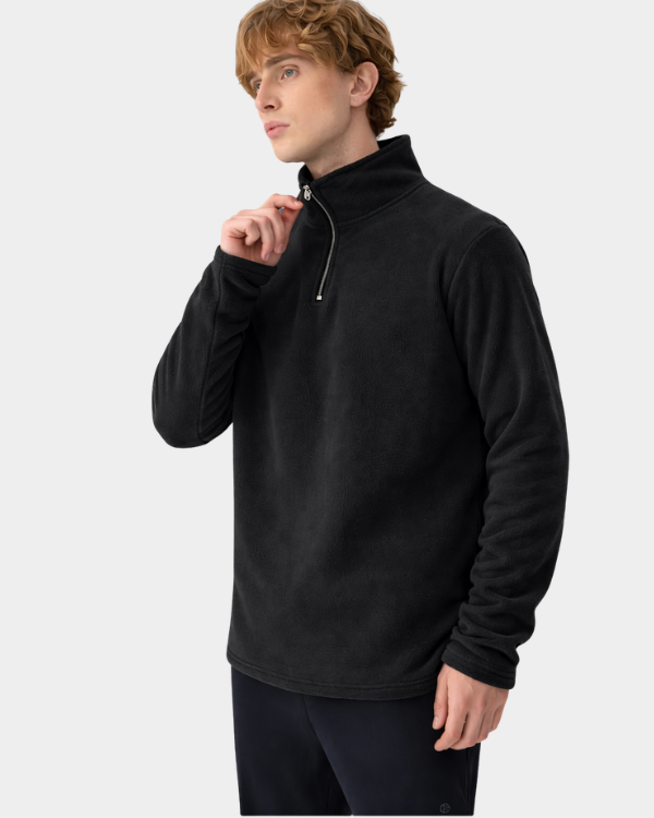 Jaqueta Fleece Gola Alta com Zíper Lemartine Money