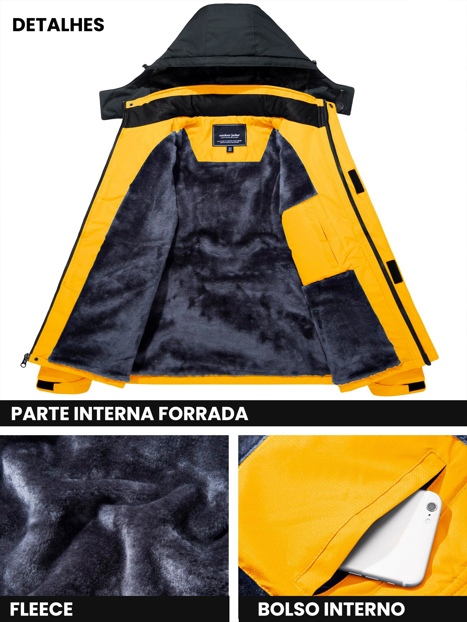 Jaqueta Térmica Masculina Impermeável Outdoor Lemartine