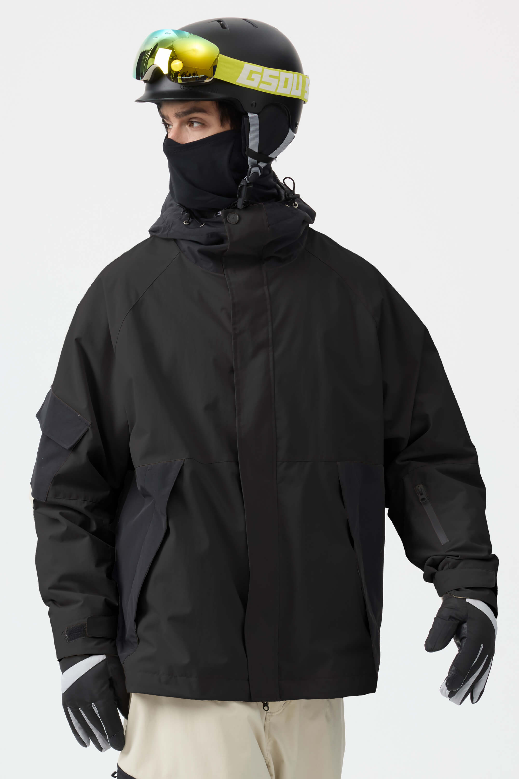 Jaqueta de Neve Masculina Raglan Impermeável e Respirável Lemartine